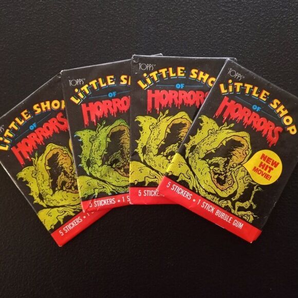 Little Shop Of Horrors 1986 Topps Sticker Wax Packs. Get 4 Packs !!! VINTAGE - Picture 4 of 7